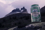 Austral beer and the mountain pictured on the can