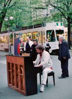 Bahnhofstrasse street performer
