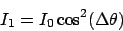 \begin{displaymath}I_1 = I_0\cos^2(\Delta\theta)\end{displaymath}