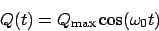 \begin{displaymath}Q(t) = Q_{\mathrm{max}}\cos(\omega_0 t)\end{displaymath}