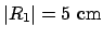 $\left\vert R_1\right\vert = 5 \mathrm{cm}$