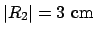 $\left\vert R_2\right\vert = 3 \mathrm{cm}$