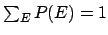 $\sum_EP(E) = 1$