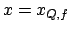 $x=x_{Q,f}$