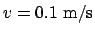 $v = 0.1\mathrm{ m/s}$