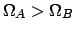$\Omega_A>\Omega_B$