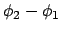 $\phi_2-\phi_1$