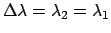 $\Delta\lambda = \lambda_2=\lambda_1$