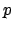 $\displaystyle p$