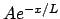 $Ae^{-x/L}$