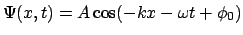 $\Psi(x,t) = A\cos(-kx-\omega t+\phi_0)$